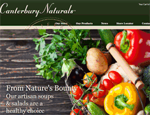 Tablet Screenshot of canterburynaturals.com